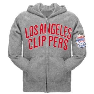 Junk Food Los Angeles Clippers - 1984 Vintage Logo Zip Hoodie
